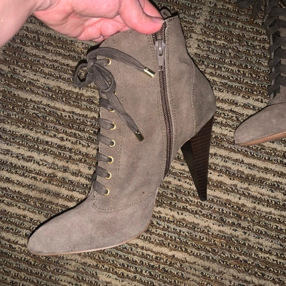 Y2k indie Sleeze Betsey Johnson booties green lace up designer vintage $300 - Picture 2 of 6